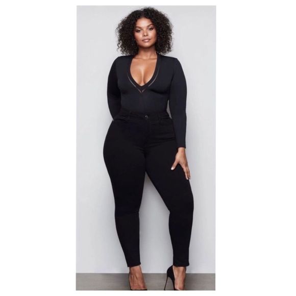 Good American Good Legs Black Jeans Plus Size 24